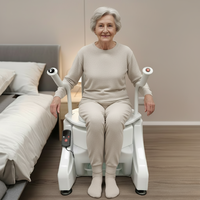 Chaise de toilette entièrement automatique, chaise de toilette relevable pour personnes handicapées, personnes âgées, chaise mobile