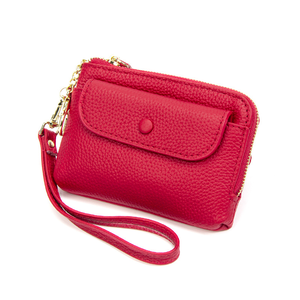 Nouvelle conception de mode, mini porte-monnaie à double fermeture éclair pour femmes, sac à monnaie en cuir de vachette, porte-monnaie multifonctionnel de petite taille - Product Image 6