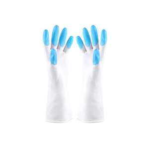 Dishwashing Gloves Waterproof Durable <b>Plastic</b> <b>Kitchen</b> Cleaning Gloves For Dishes Clothes Size M Two Color Pattern - Product Image 4