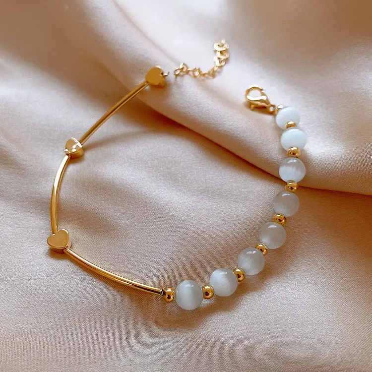 Mode schmuck herz mode opal perlen armband