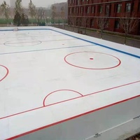 Tuiles de glace synthétique en PEHD en gros pour patinoires de hockey et de curling, service de découpe sur mesure pour patinoires faites maison