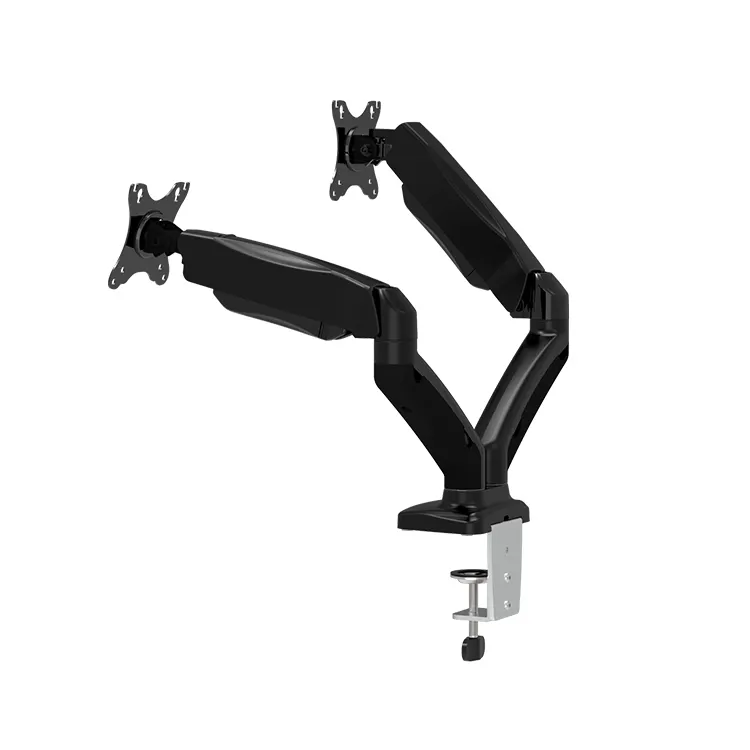 Yüksekliği ayarlanabilir toptan ICD çift monitör standı gaz bahar karşı denge çoklu monitör standı