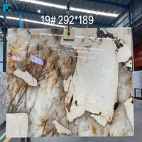 Prix direct usine – Dalle de granit Patagonia de luxe translucide, Onyx blanc Pandora pour mur de fond, escalier et sol