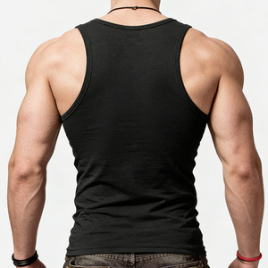 Débardeur de sport sans manches pour homme avec logo personnalisé, séchage rapide, pour fitness et entraînement en extérieur - Product Image 3