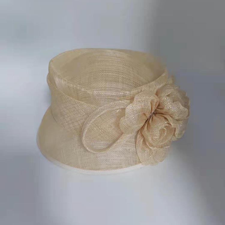 2022 New Orange Sinamay Church Hat for Women - Stylish  display picture 1