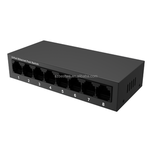 สวิตช์เครือข่ายกิกะบิตแบบไม่ต้องจัดการ 8 พอร์ต ราคาขายส่ง 10/100/1000Mbps RJ45 - Product Image 1