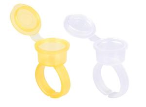 Anillo de Plástico Desechable para Pigmento de Microblading con Tapa, Soporte para Tinta de Tatuaje, Accesorio PMU - Product Image 2
