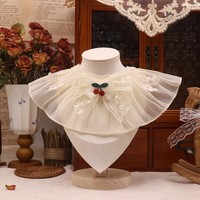 ULTRUST Collier-lavette décoratif en polyester à motif floral mignon style Ins pour chats et chiens de toutes tailles, accessoires toutes saisons