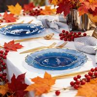 Assiettes en plastique transparentes élégantes et colorées avec bord doré, vaisselle jetable 7 pouces/10 pouces, style moderne pour mariage, fête, restauration