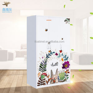 <span class=keywords><strong>Armario</strong></span> de metal para niños, <span class=keywords><strong>armario</strong></span> de almacenamiento de ropa de 3 puertas para bebés, <span class=keywords><strong>armario</strong></span> de acero para vestuarios, imagen personalizada - Product Image 3