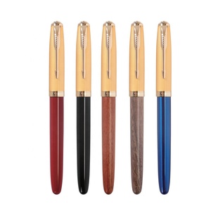 Pluma Estilográfica <span class=keywords><strong>Jinhao</strong></span> 85 de Estilo Clásico Antiguo, de Metal y Madera - Product Image 1