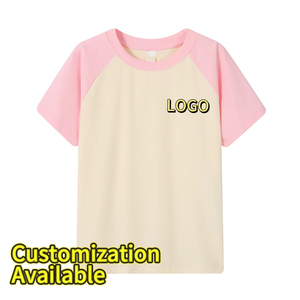 Camiseta de Verano para <span class=keywords><strong>Mujer</strong></span>, 230G, Casual, Raglán, con Bloques de Color, Elástica, de Hilo Spandex, Manga Corta, Corte Holgado - Product Image 1