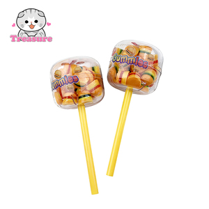 Fabricant chinois de confiseries halal, sucettes gélifiées en forme de hamburger, saveur fruitée, bonbons gélifiés - Product Image 4