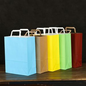 Bolsas de Compra de Papel Kraft Reciclado Ecológicas Personalizadas al por Mayor con Asas de Cordón, Biodegradables, con Logotipo Impreso - Product Image 3