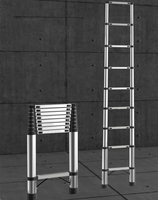 Échelle télescopique portable moderne de qualité commerciale PULETE PLT-1320 en aluminium, capacité de charge de 150 kg, hauteur extensible de 2 m, 7 positions