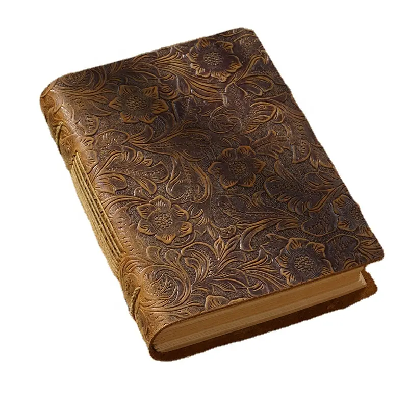 Christian Craft Hand Stiksels Undated Blanco Papier Notebook Junk Journaling Prive Gebonden Lederen Schrijven Dagboek