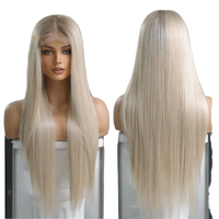 Blonde européenne 613 dentelle avant perruque de cheveux humains 30-32 pouces de long pour dentelle suisse HD sans colle pré-plumé pleine dentelle transparente