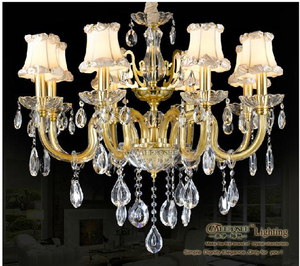 Lámpara de Araña de Cristal de <span class=keywords><strong>Murano</strong></span> Italiano MEEROSEE, Lámpara de Araña Moderna de Cristal, Lámpara Colgante de Cristal K9 para Dormitorio, Sala de Estar MD98038 - Product Image 4