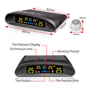 เกจวัดความดันลมยางรถสอดแนมหน้าจอ LCD ดิจิตอลพร้อม BLE 5.0พลังงานต่ำ ABS TPMS - Product Image 2