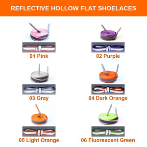 Cordones Reflectantes Planos de Poliéster de 8mm de Alta Visibilidad para Calzado Deportivo AJ <span class=keywords><strong>Dunk</strong></span> - Product Image 3