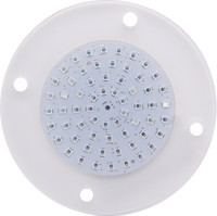 Lampe de piscine RGB étanche IP68 100 mm, corps en résine, blanc, 12 V, à fixation murale pour éclairage paysager de piscine