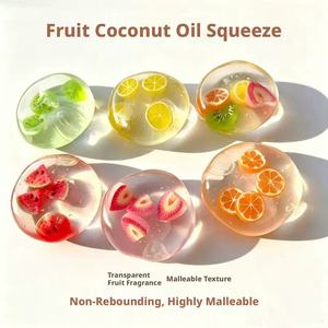 Balle à presser en TPR à l'huile de coco, jouet anti-stress souple fait main DIY, perle anti-stress à l'huile de coco - Product Image 1