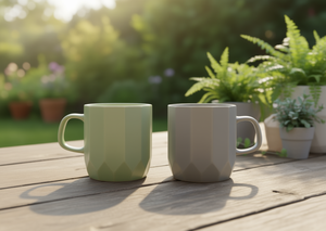 <b>Ceramic</b> <b>Cup</b> 420Ml Solid Minimalist Design Home Use - Product Image 2