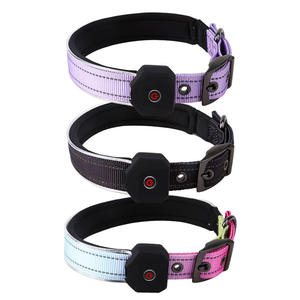 <span class=keywords><strong>USB</strong></span> 충전식 <span class=keywords><strong>LED</strong></span> 발광 럭셔리 소프트 개 칼라 리본 친환경 폴리에스터 패션 스타일 솔리드 패턴 작은 품종 - Product Image 5