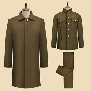 Мужской шерстяной саван, современное платье из овечьей шерсти, костюм Мао, куртка, одежда, брюки, комплект из трех предметов, кремация, синее погребение - Product Image 6