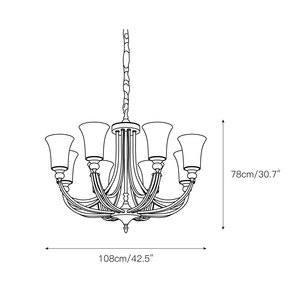 Candelabro <span class=keywords><strong>de</strong></span> cristal <span class=keywords><strong>de</strong></span> las Tullerías, accesorio <span class=keywords><strong>de</strong></span> iluminación colgante <span class=keywords><strong>de</strong></span> latón elegante para comedor, sala <span class=keywords><strong>de</strong></span> estar, vestíbulo, hogar sofisticado - Product Image 3