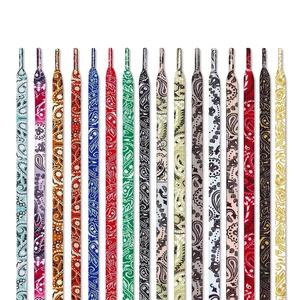 Stampa a sublimazione personalizzata Olian piatte SB schiacciate di marca lacci per scarpe con motivo Paisley bandane colorate lacci per scarpe da ginnastica - Product Image 1