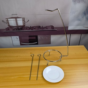 Yolecen Bán Buôn Sáng Tạo Lamb <span class=keywords><strong>Kebab</strong></span> Xiên Giá Hiện Đại Thép Không Gỉ Thịt Nướng Giá Nhựa Xử Lý Dày Kim Loại <span class=keywords><strong>Kebab</strong></span> Xiên - Product Image 4