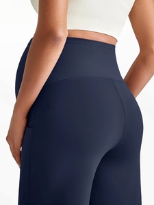 Leggings de maternité sculptants avec poches, sans couture, sans couture frontale, taille haute, <span class=keywords><strong>pour</strong></span> la grossesse et le yoga - Product Image 5