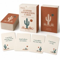 Jeu de 30 cartes personnalisées d'affirmation et d'encouragement positif pour un progrès constant, 57x87mm, pour la réflexion et les cadeaux
