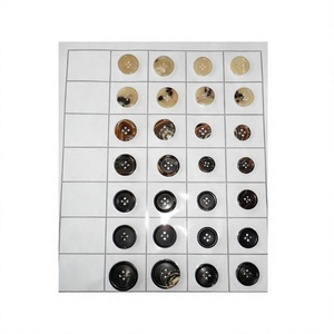 Hot Selling Original Brown Buffalo Horn Eco-Friendly Beads 4-Holes Flatback <b>Button</b> Blank Garment Accessories Clothes Jeans - Product Image 3