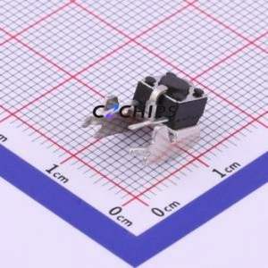 TS-1093B-A1B3-D2 Tactile Switch Through hole Component THT Switch Single Pole Single Throw Round Button 2.5N Right Angle Insert - Product Image 1