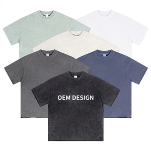 T-shirt décontracté Streetwear à épaules tombantes, coupe oversize, respirant, pour hommes, vente en gros OEM - Product Image 1