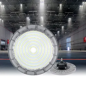 KCD linier industri 120 derajat 17000lm 4000k 150w 200w LED UFO kualitas tinggi COB cahaya Teluk tinggi untuk gudang