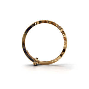 Anillo Ajustable de Plata de Ley con Diseño de Latido de Corazón y Acabado en Oro - Product Image 5
