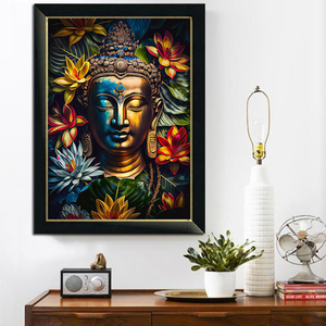 Custom Diamond <strong>Painting</strong> Lotus <strong>Buddha</strong> Statue Full Drill 5d Diamond <strong>Painting</strong> Kit Home Wall Art DIY Diamond <strong>Painting</strong> - Product Image 2