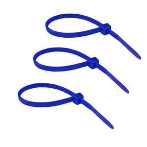 -85 ℃   à 280 ℃   Attaches de câbles en nylon bleu de qualité médicale, résistantes à la chaleur, non toxiques, autobloquantes, pour le regroupement de câbles électriques - Product Image 4