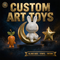 Figurines personnalisées en résine Lapin de la Lune, Personnages de fantaisie mignons, Boîte mystère, Jouets de créateur, Fabricant OEM