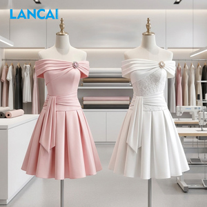 Vestido Mini Sexy de Verano para Mujer, Elegante y Casual, con Tirantes Finos y Dobladillo Abullonado, Fabricante de Ropa Personalizada de Alta Calidad, MOQ Bajo - Product Image 1