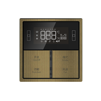 Knx Laina Serie Multifunktionales Temperaturkontrollpanel 6-Tasten Mechanisches Metall-Panel IP20 Drei-in-Eins-Funktion Vielseitige Szenarien
