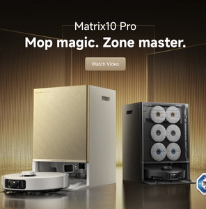 หุ่นยนต์ดูดฝุ่น Matrix 10 Pro พร้อมฟังก์ชั่นถูพื้นแบบโซนิค แรงดูด 30000Pa ระบบนำทาง LDS Slam แบตเตอรี่ Li-Ion  ทำความสะอาดแบบกวาดและถู - Product Image 1
