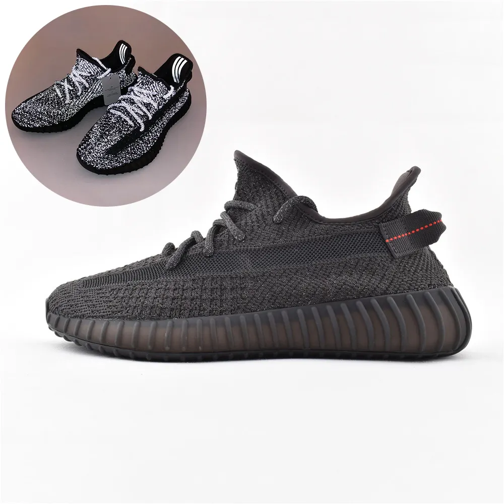 Original Yeezy Running Shoes Casual Sport Shoes Sneakers 350 V2 Running Putian Shoes Original Logo Boxes Size US 4-13