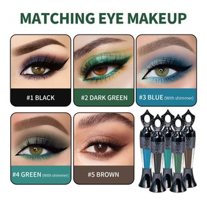 Maquillage et Outils – Poudre <span class=keywords><strong>de</strong></span> Kohl Minérale 5 Couleurs (Noir, <span class=keywords><strong>Bleu</strong></span>, Vert) – Eyeliner Longue Tenue pour un Effet Agrandissant et Embellissant des Yeux - Product Image 2