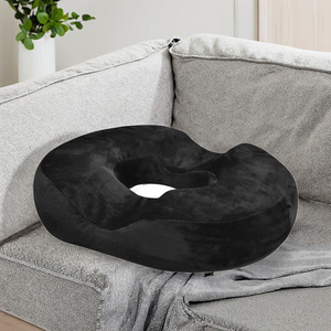 Coussin de siège orthopédique en mousse à mémoire de forme <span class=keywords><strong>PureLife</strong></span>, grand et rectangulaire, technique tricotée, amovible, lavable, personnalisable pour avion - Product Image 4