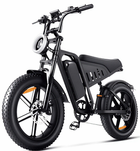 Bicicleta Eléctrica Deportiva Urbana de 3 Velocidades con Neumáticos para Nieve de 20*4 Pulgadas, Batería de Litio de 48V 15ah, Doble Suspensión y Motor Trasero sin Escobillas - Product Image 2