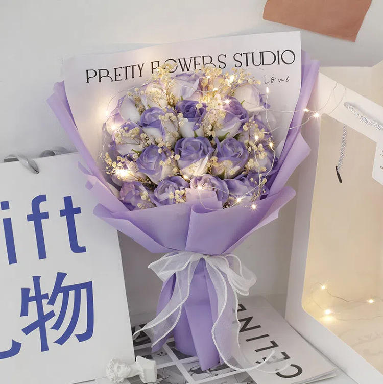 19 roses lilac purple